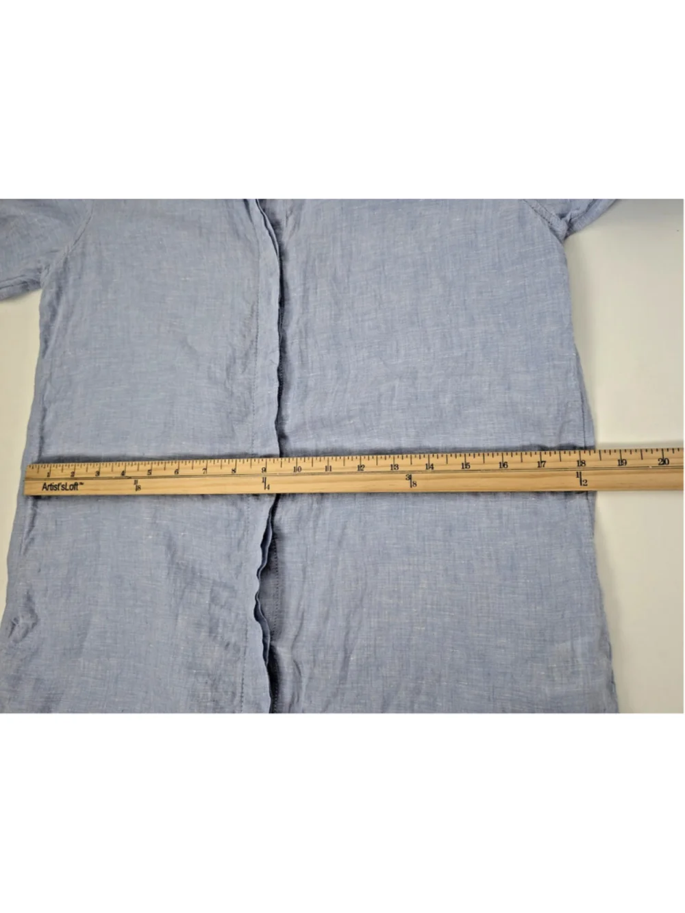 Tahari Linen Tunic Blouse Shirt Sz S Blue Classic Nautical Beachy Coastal - Picture 8 of 9